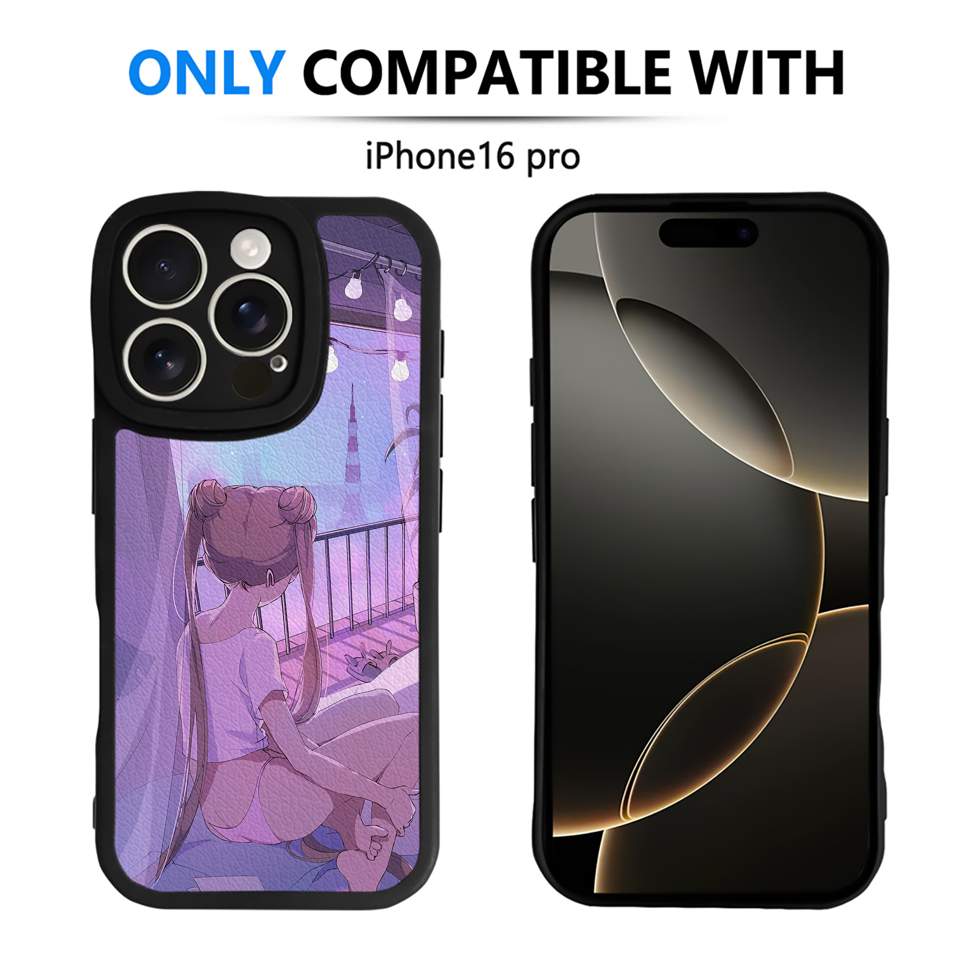 （画像用） 美少女戦士セーラームーン Sailor Moon 【iPhone 16シリーズ対応】シリコンスマホケース（レザー調） 材質：シリコン